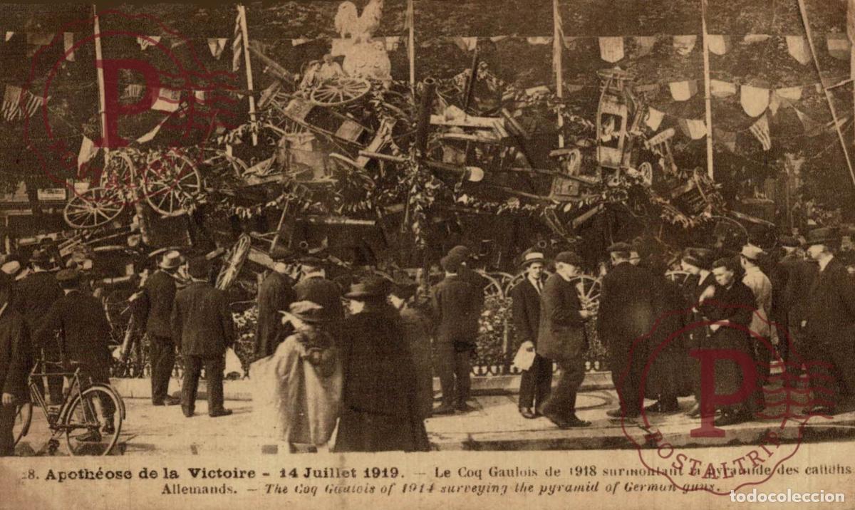 Postales: APOTHEOSE DE LA VICTOIRE 14 JUILLET 1919 LE COQ GAULOIS DE 1918. MILITAR. MILITAIRE.