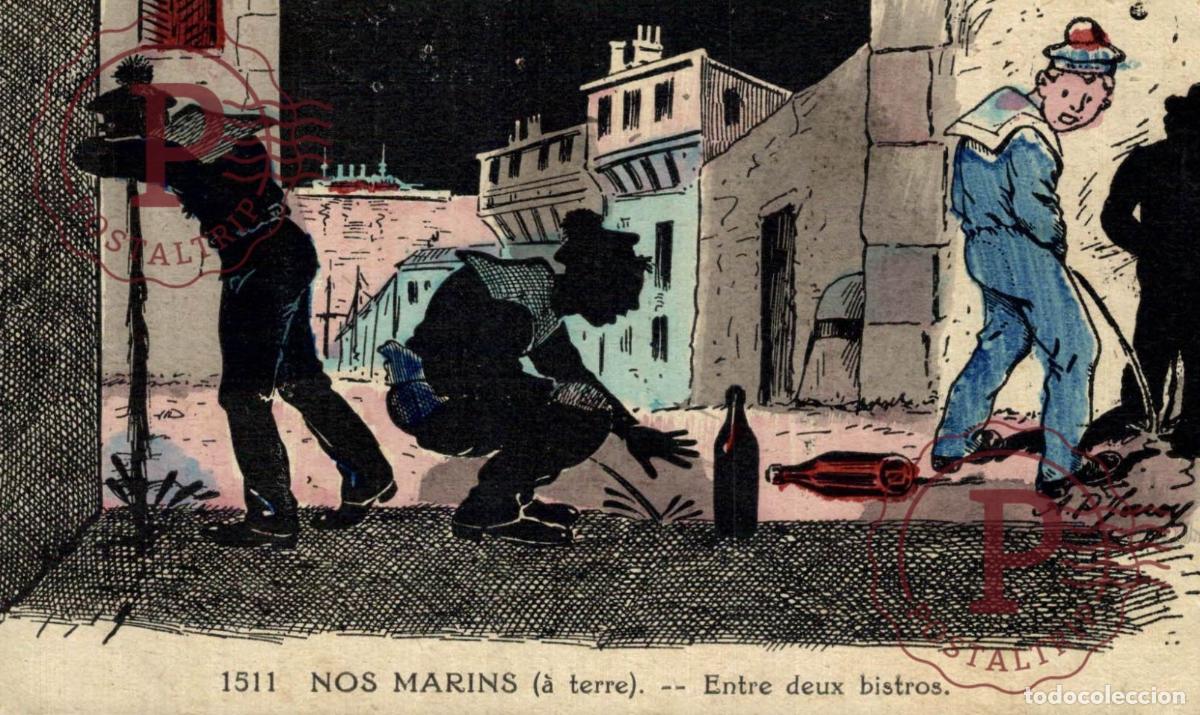 Postales: 1511 NOS MORINS &Agrave; TERRE. ENTRE DEUX BISTROS. MILITAR. MILITAIRE.