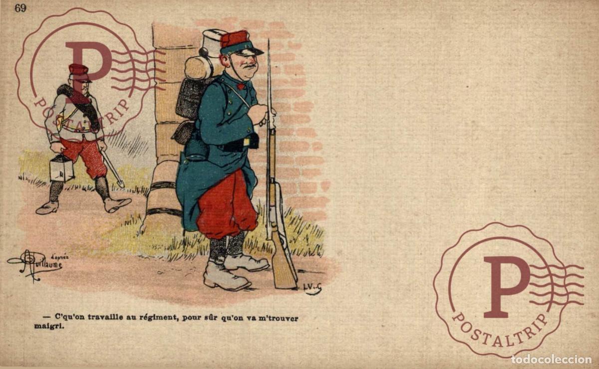 Postales: CQUON TRAVAILLE AU R&Eacute;GIMENT. RUILLAUME. MILITAR. MILITAIRE.