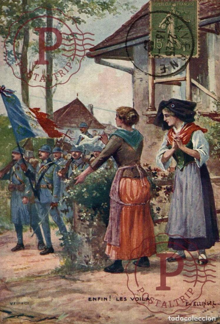 Postales: ENFIN! LES VIOL&Agrave;. EM ELZINGRE. MILITAR. MILITAIRE.