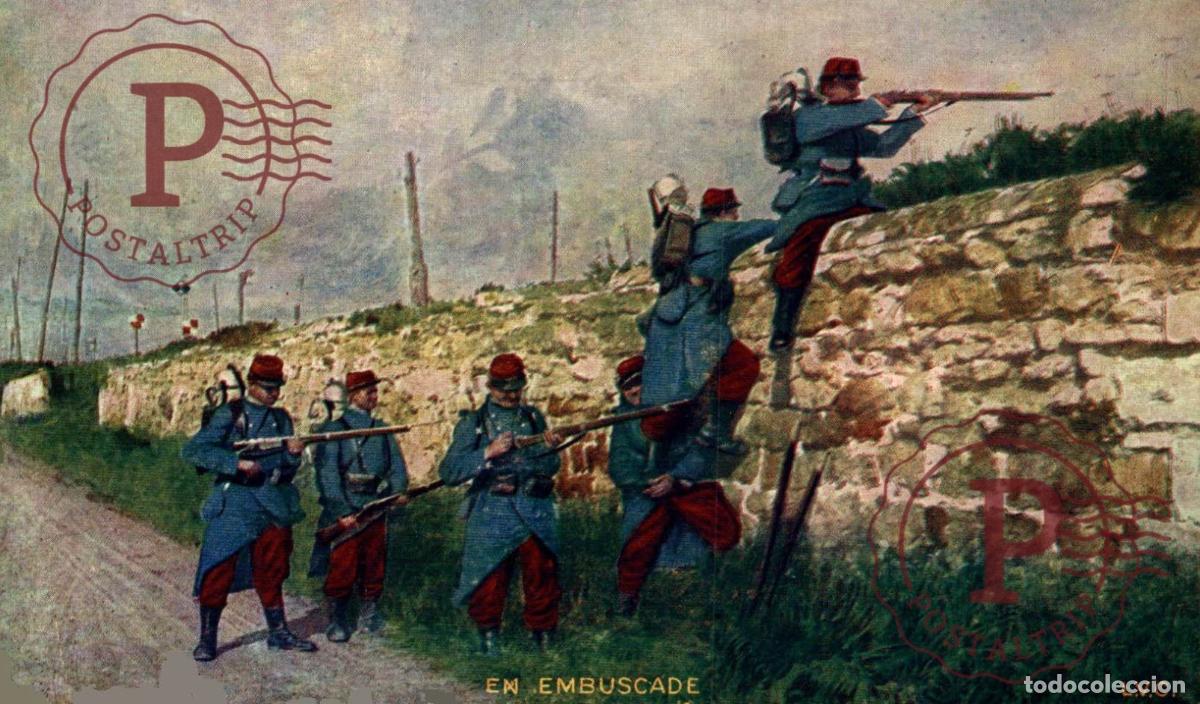 Postales: EN EMBUSVADE. L.V.C. MILITAR. MILITAIRE.