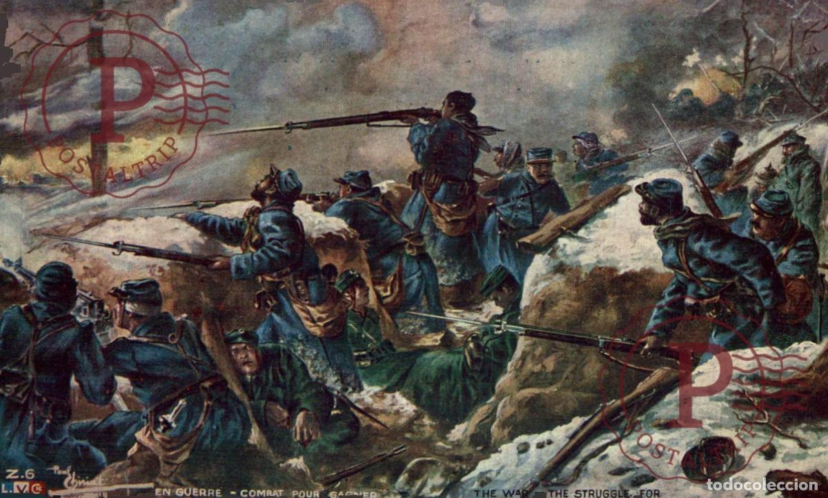 Postales: EN GUERRE. COMBAT POUR GAGNER. MILITAR. MILITAIRE.
