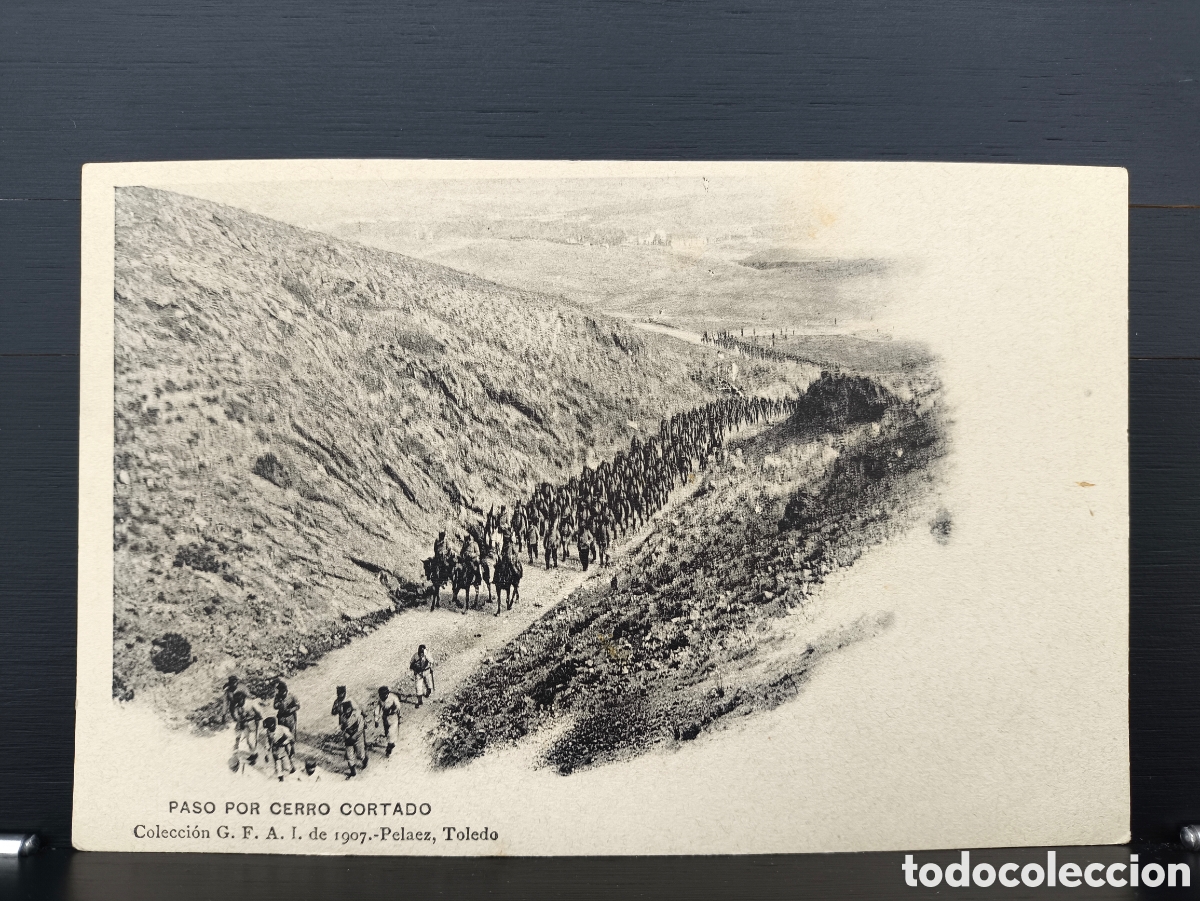 Postales: Antigua postal Paseo por Cerro Cortado G.F.A.I. Academia Militar Toledo Ed. J. Pel&aacute;ez 1907