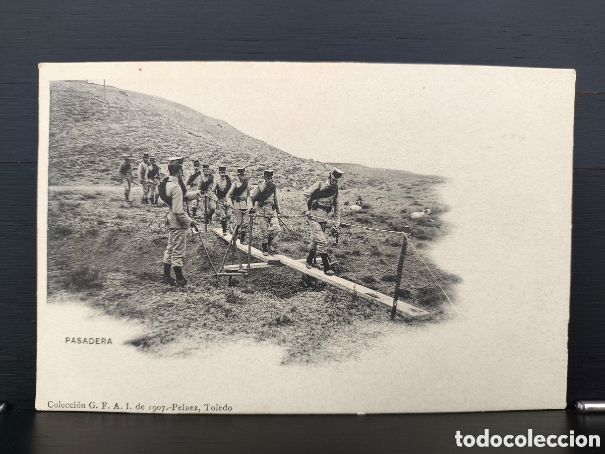 Postales: Antigua postal Pasadera G.F.A.I. Academia Militar Toledo Ed. J. Pel&aacute;ez 1907