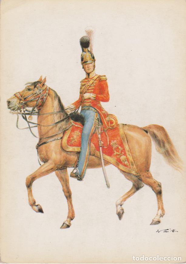Postales: OFICIAL DE LOS CHEVAU-L&Eacute;GERS DE LA GUARDIA DEL REY DE FRANCIA 1814-15 - EDITION KORSCH