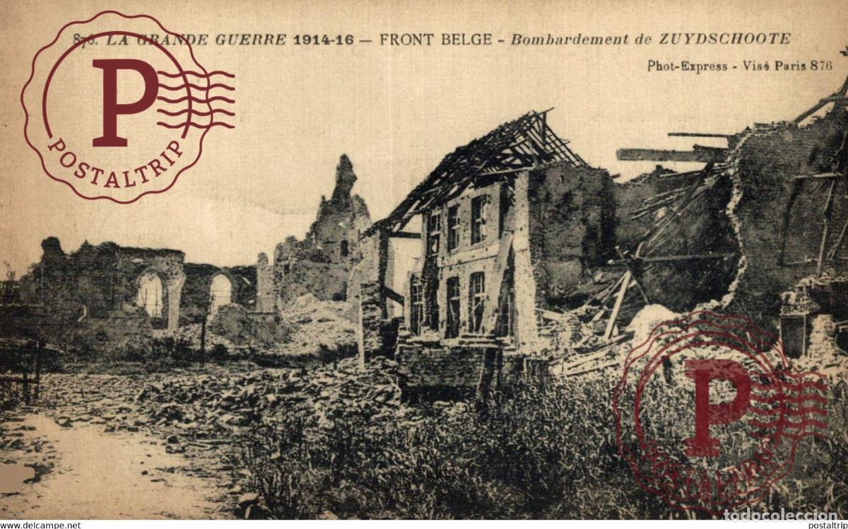 Postales: Front Belge Bombardement de Zuydschoote MILITARY MILITAIRE MILIT&Auml;R
