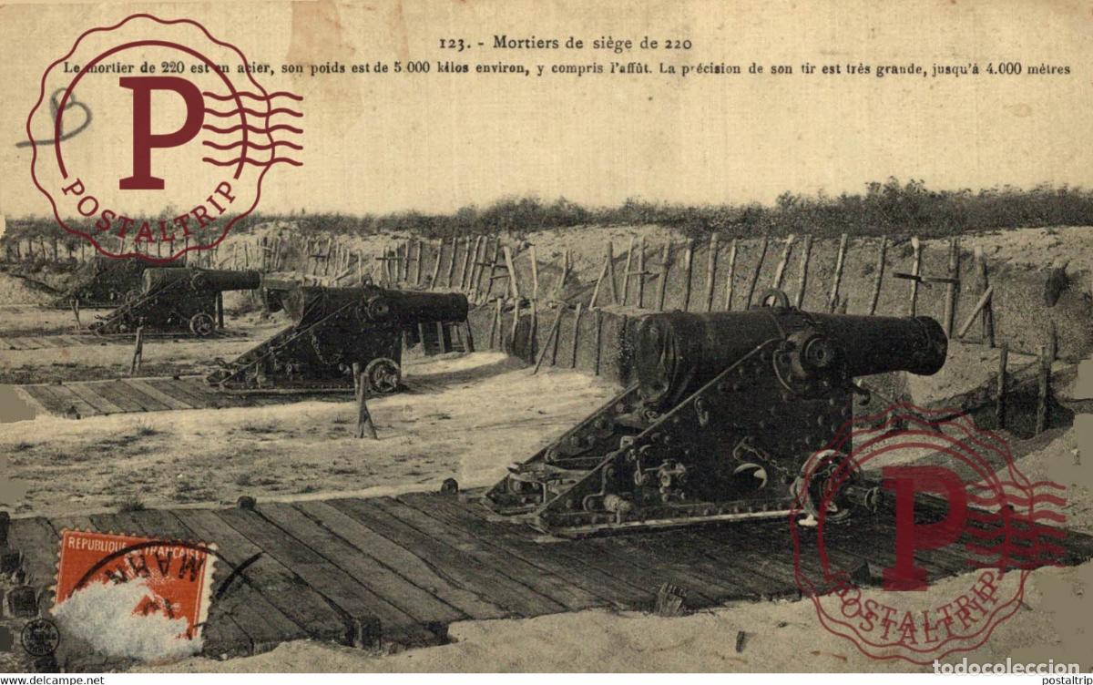 Postales: Mortiers de si&eacute;ge de 220 MILITARY MILITAIRE MILIT&Auml;R
