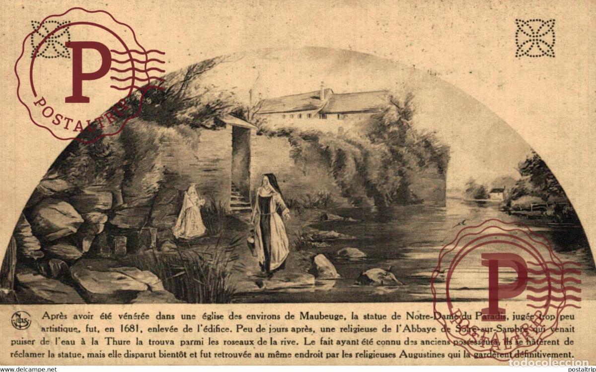 Postales: APR&Egrave;S AVOIR &Ntilde;ET&Ntilde;E V&Eacute;N&Eacute;R&Eacute;E DANS UNE &Eacute;GLISE DES ENVIROS DE MAUBEUGE, NOTRE DAME DU PARADIS GUERRE WAR