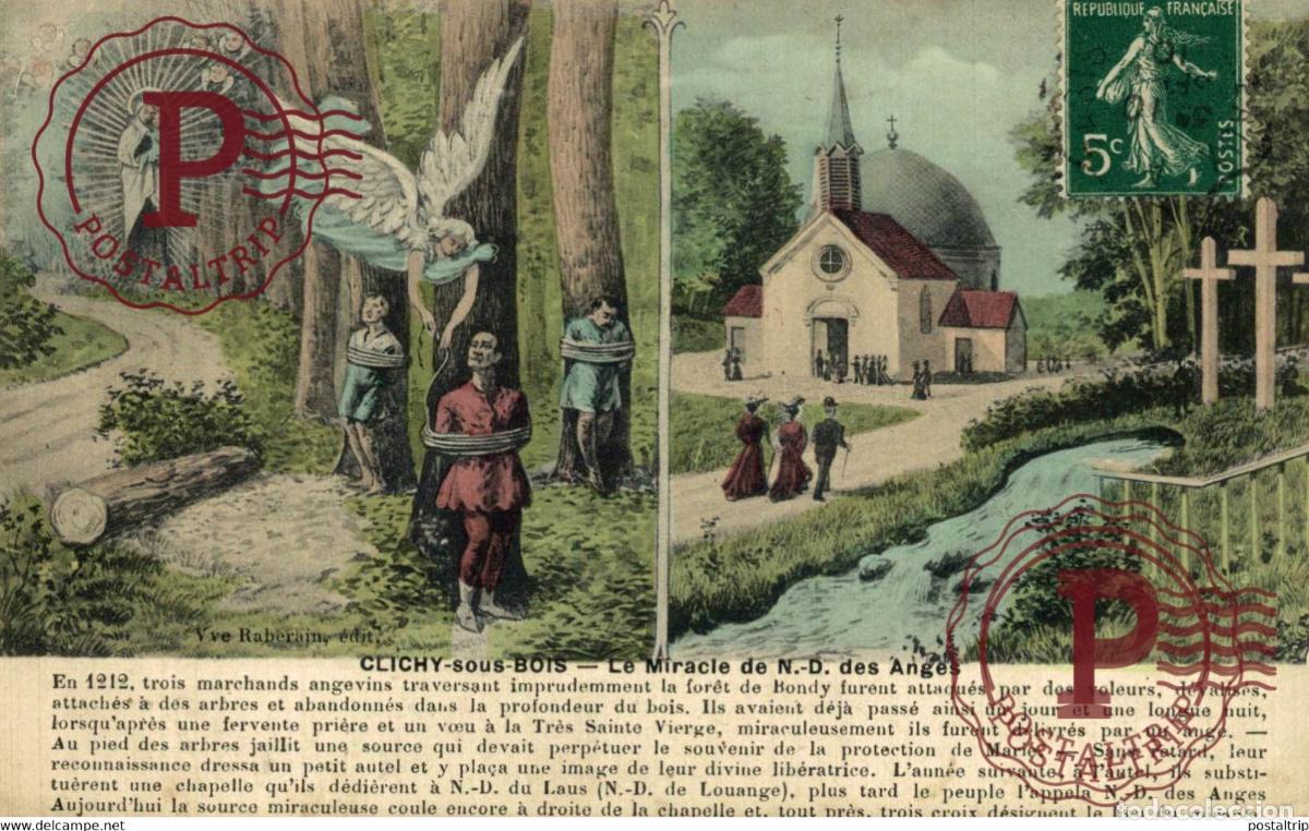 Postales: CLICHY SOUS BOIS LE MIRACLE DE N.D DES ANGES GUERRE WAR MILITAIRE MILIT&Auml;R