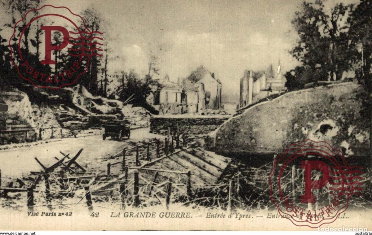 Cartoline: LA GRANDE GUERRE ENTR&Eacute;E DYPRES GUERRE WAR MILITAIRE MILIT&Auml;R