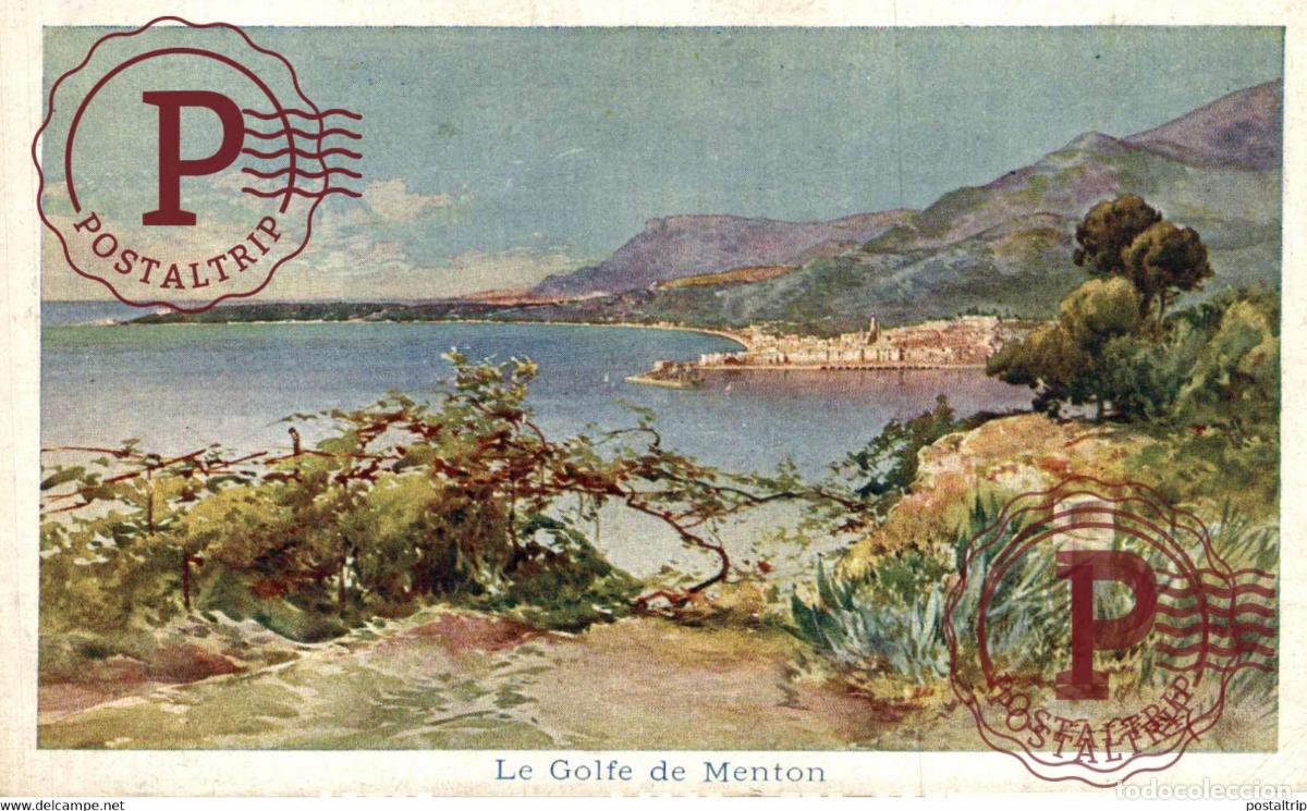 Postales: LE GOLFE DE MENTON ASSOCIATION DES DAMES FRANCAISES COMIT&Eacute; DE MENTON PATRIE HUMANITE GUERRE WA