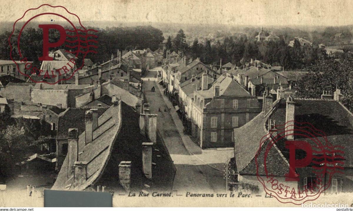 Postales: LA RUE CARNOT PANORAMA VERS LE PARC *CUT, SEE THE SCAN* GUERRE WAR MILITAIRE MILIT&Auml;R