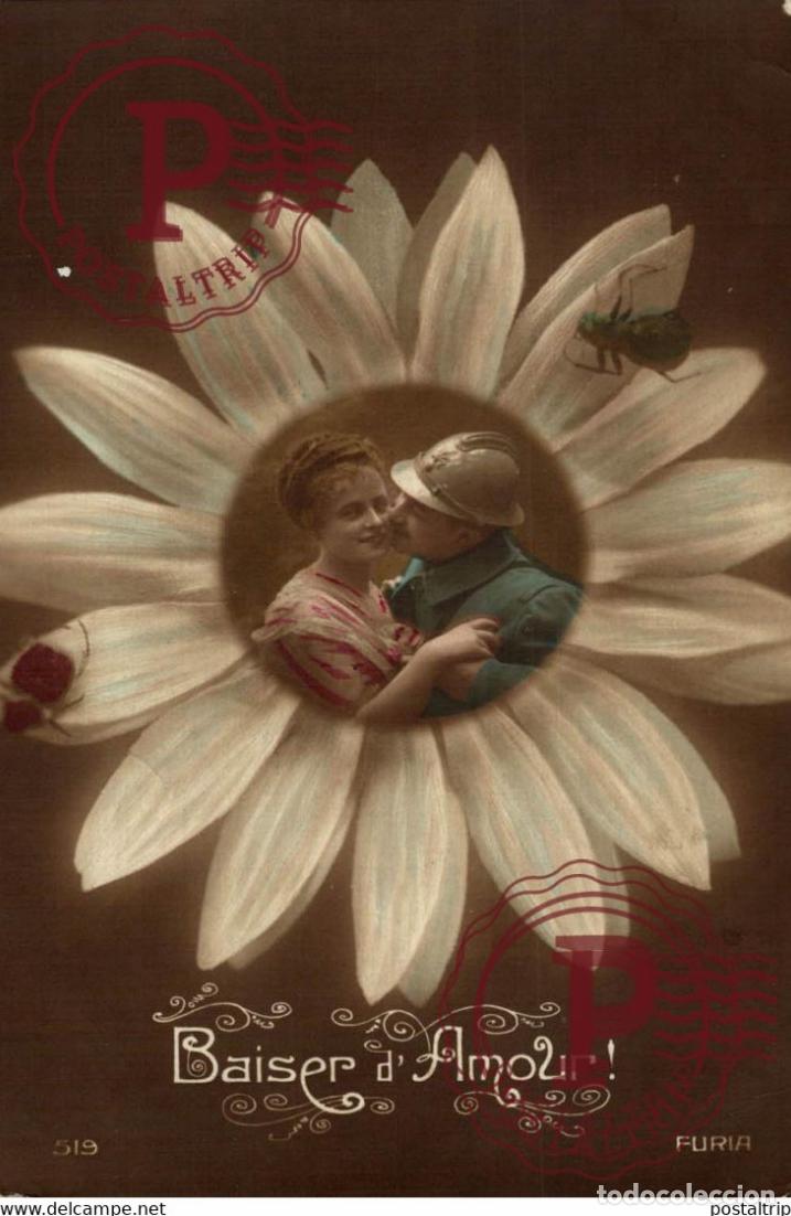 Postales: BAISER DAMOUR FURIA GUERRE WAR MILITAIRE MILIT&Auml;R