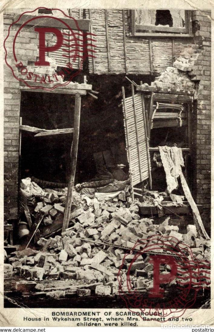 Postales: Bombardement of Scarborough House in Wykeham Strteet MILITAIRE MILIT&Auml;R