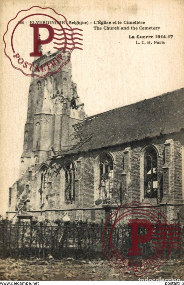 Postales: Elverdinghe LEglise et le Cimetiere MILITAIRE MILIT&Auml;R