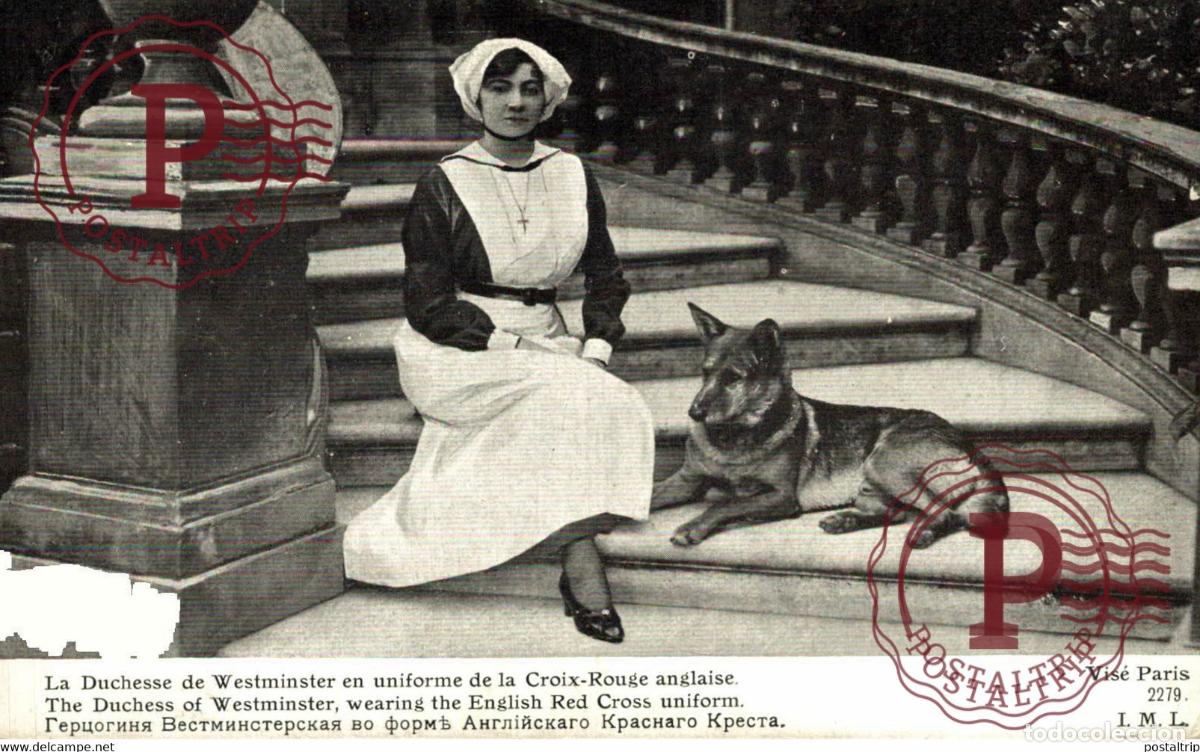 Postales: LA DUCHESSE DE WESTMINSTER EN UNIFORME DE LA CROIX ROUGE ANGLAISE MILITAIRE MILIT&Auml;R MILITARY