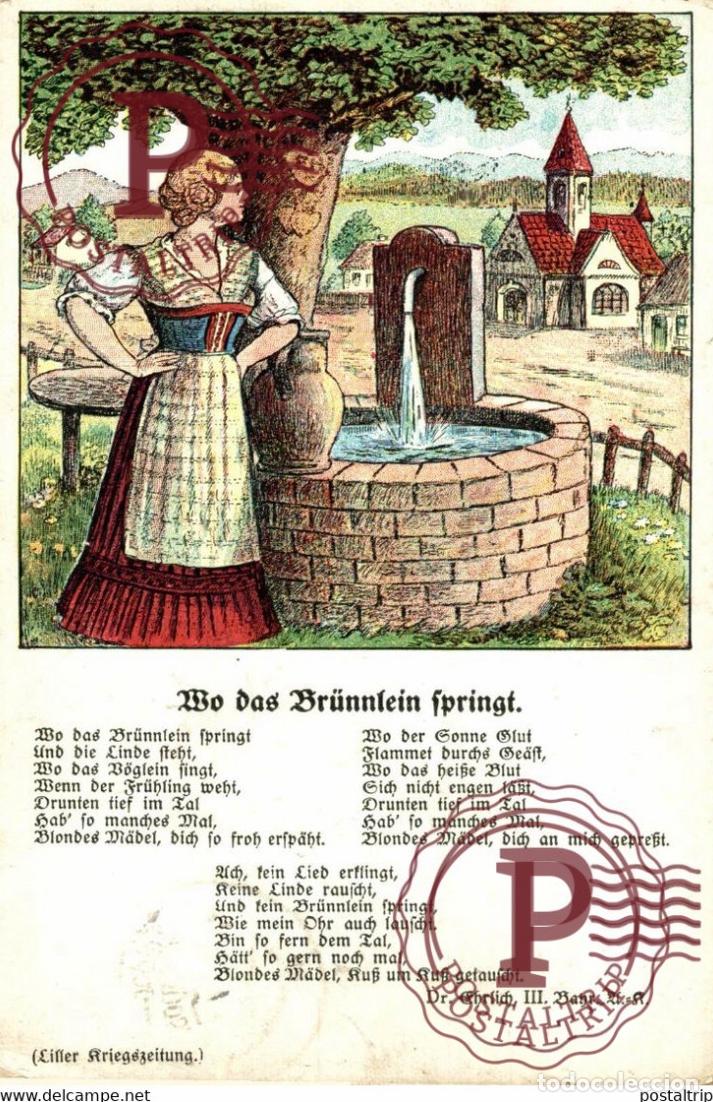 Postales: WO DAS BR&Uuml;NNLEIN SPRINGT ILLUSTRATION MILITAIRE MILIT&Auml;R MILITARY