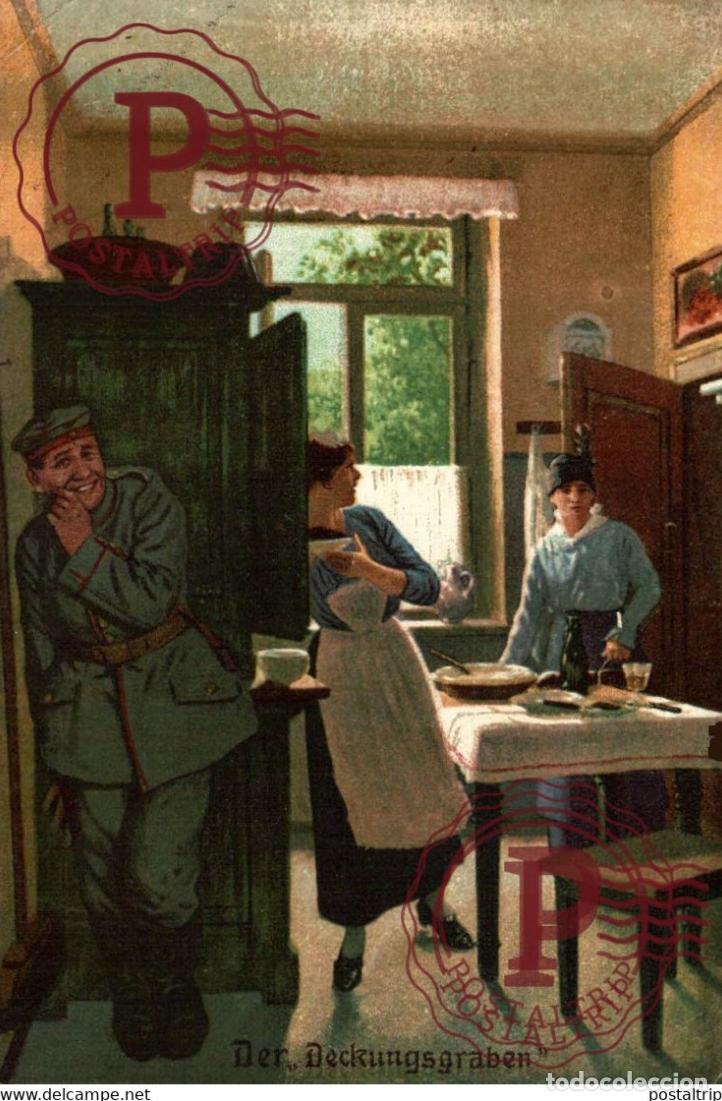 Postales: DER DECKUNGSGRABEN ILLUSTRATION MILITAIRE MILIT&Auml;R MILITARY