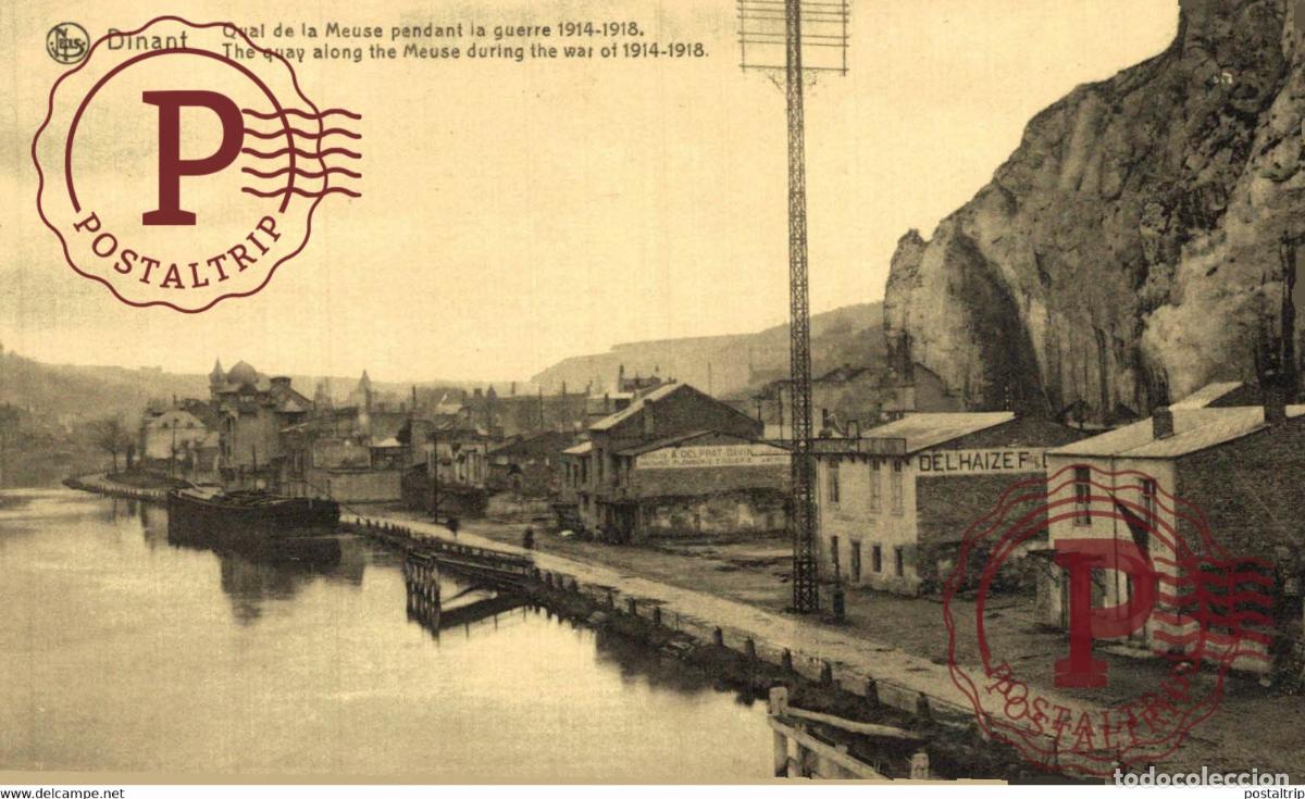 Postales: Dinant Quai de la Meuse pendant la guerre 1914-198 Belgica Belgique MILITARY MILITAIRE MILIT&Auml;R