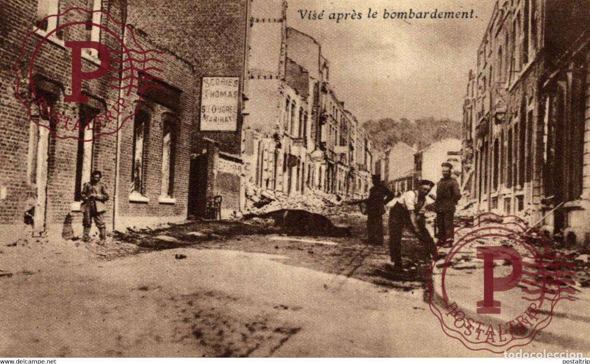 Postales: VIS&Eacute; APR&Egrave;S LE BOMBARDEMENT MILITARY MILITAIRE MILIT&Auml;R