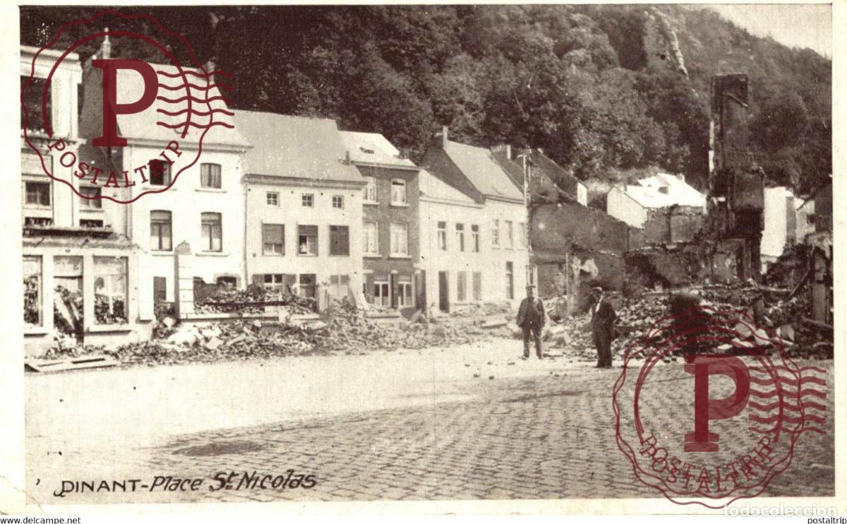Postales: DINANT, PLACE ST NICOLAS MILITARY MILITAIRE MILIT&Auml;R