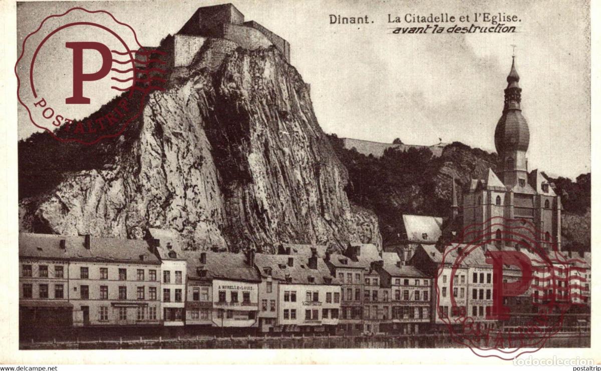 Postales: DINANT, LA CITADELLE ET LEGLISE AVANT LA DESTRUCTION MILITARY MILITAIRE MILIT&Auml;R