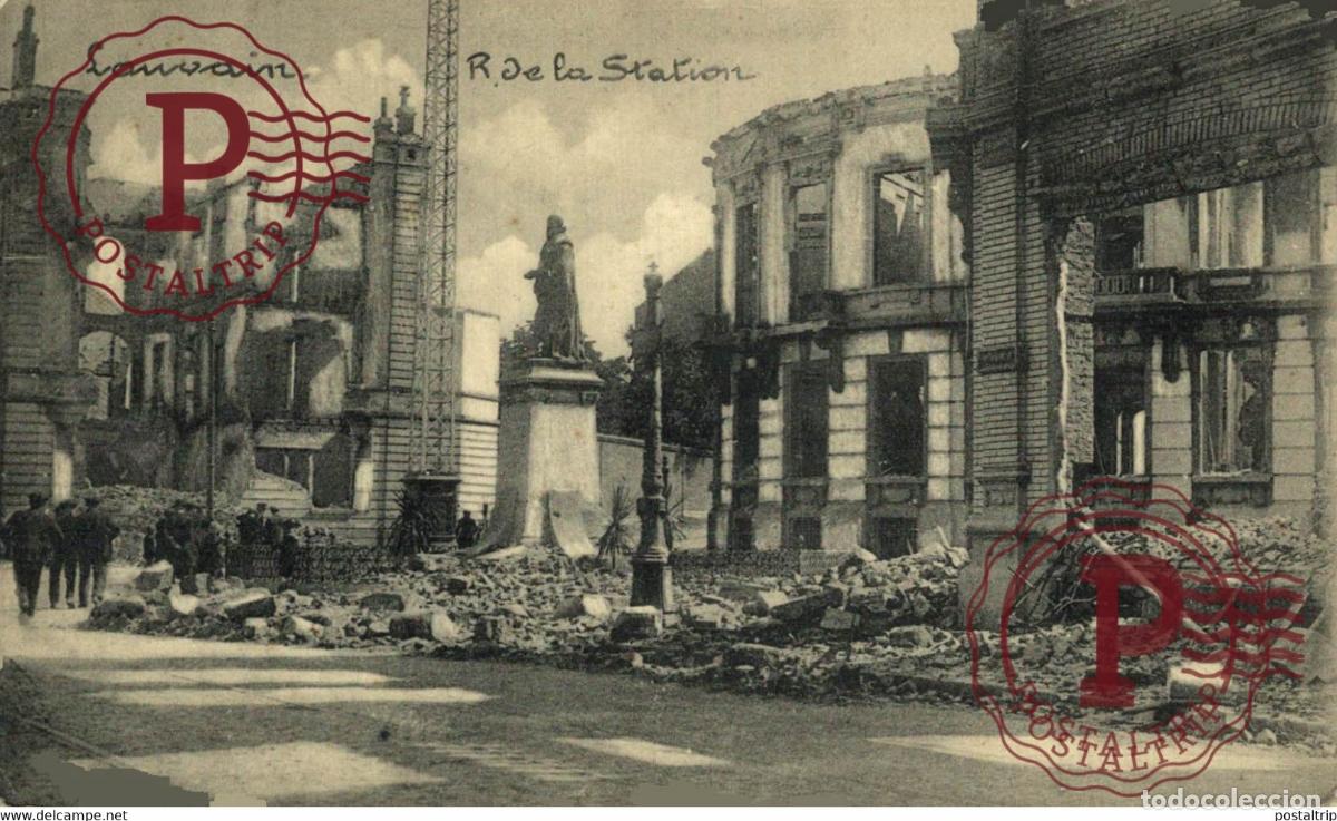 Postales: LOUVAIN RUE DE LA STATION COLLECTION BERTELS MILITARY MILITAIRE MILIT&Auml;R