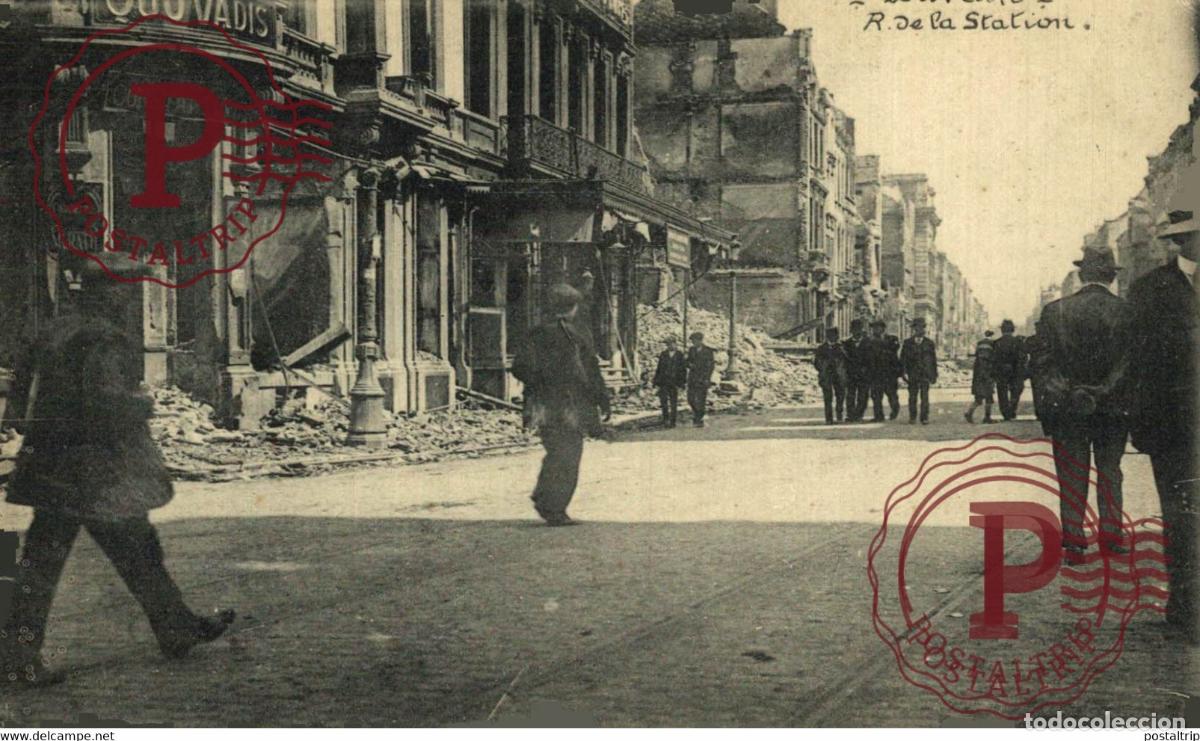Postales: LOUVAIN RUE DE LA STATION COLLECTION BERTELS MILITARY MILITAIRE MILIT&Auml;R