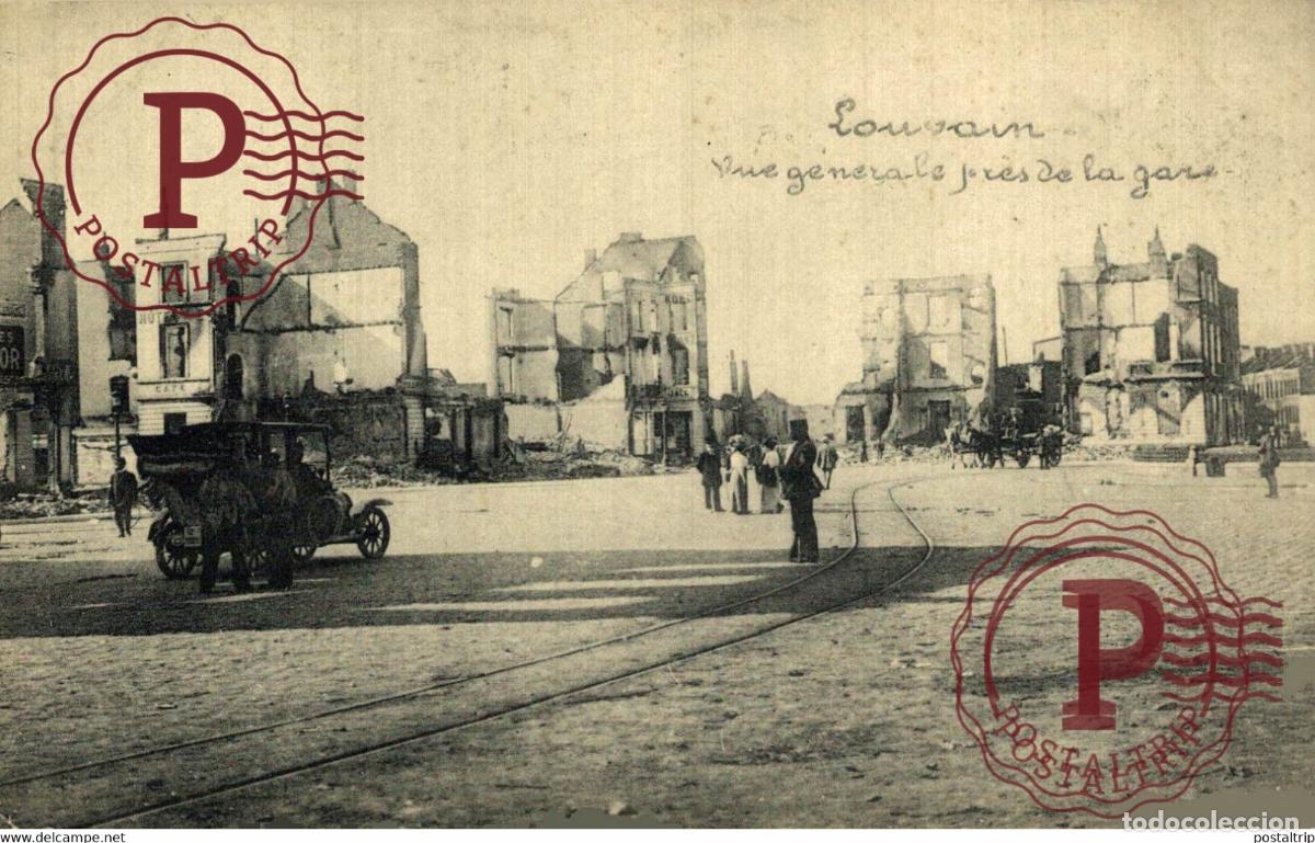 Postales: LOUVAIN VUE GENERALE APR&Eacute;S DE LA GARE COLLECTION BERTELS MILITARY MILITAIRE MILIT&Auml;R