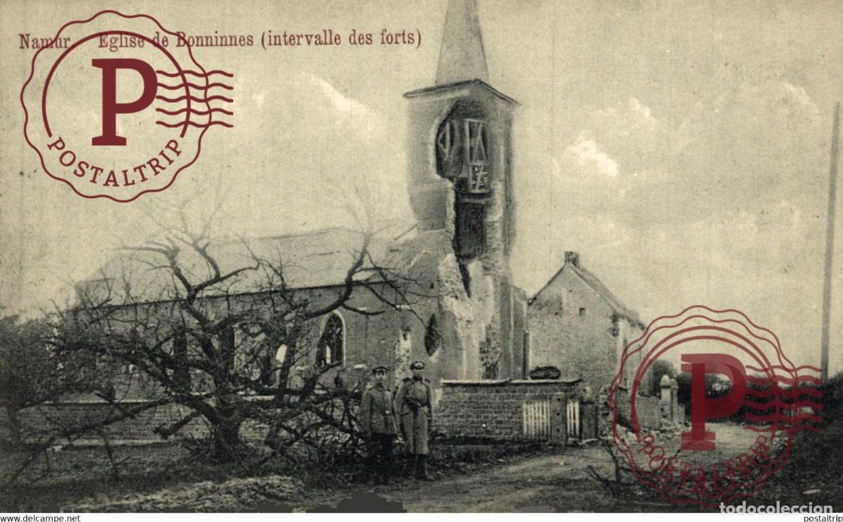 Postales: NAMUR EGLISE DE BONNINNES INTERVALLE DES FORTS MILITARY MILITAIRE MILIT&Auml;R