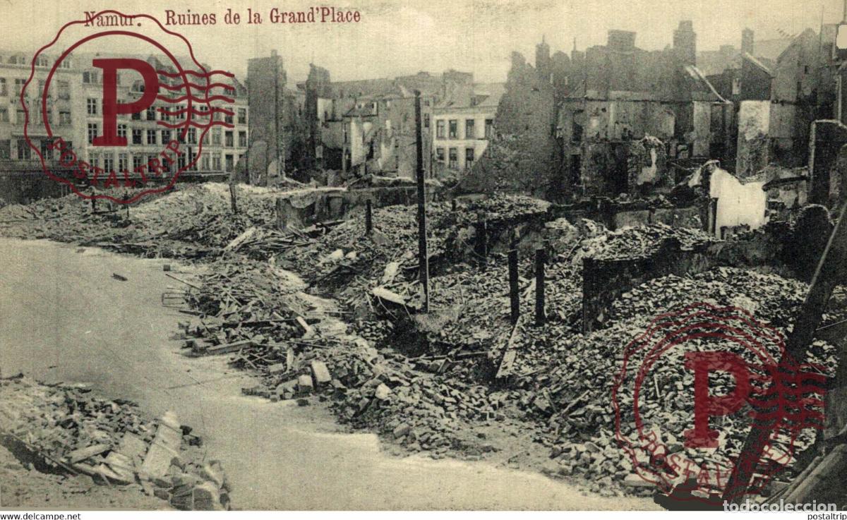 Postales: NAMUR RUINES DE LA GRAND PLACE MILITARY MILITAIRE MILIT&Auml;R