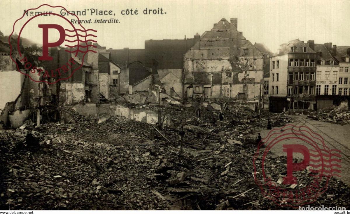 Postales: NAMUR GRAND PLACE C&Ocirc;TE DROIT MILITARY MILITAIRE MILIT&Auml;R