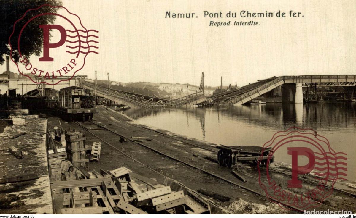 Postales: NAMUR PONT DU CHEMIN DE FER MILITARY MILITAIRE MILIT&Auml;R
