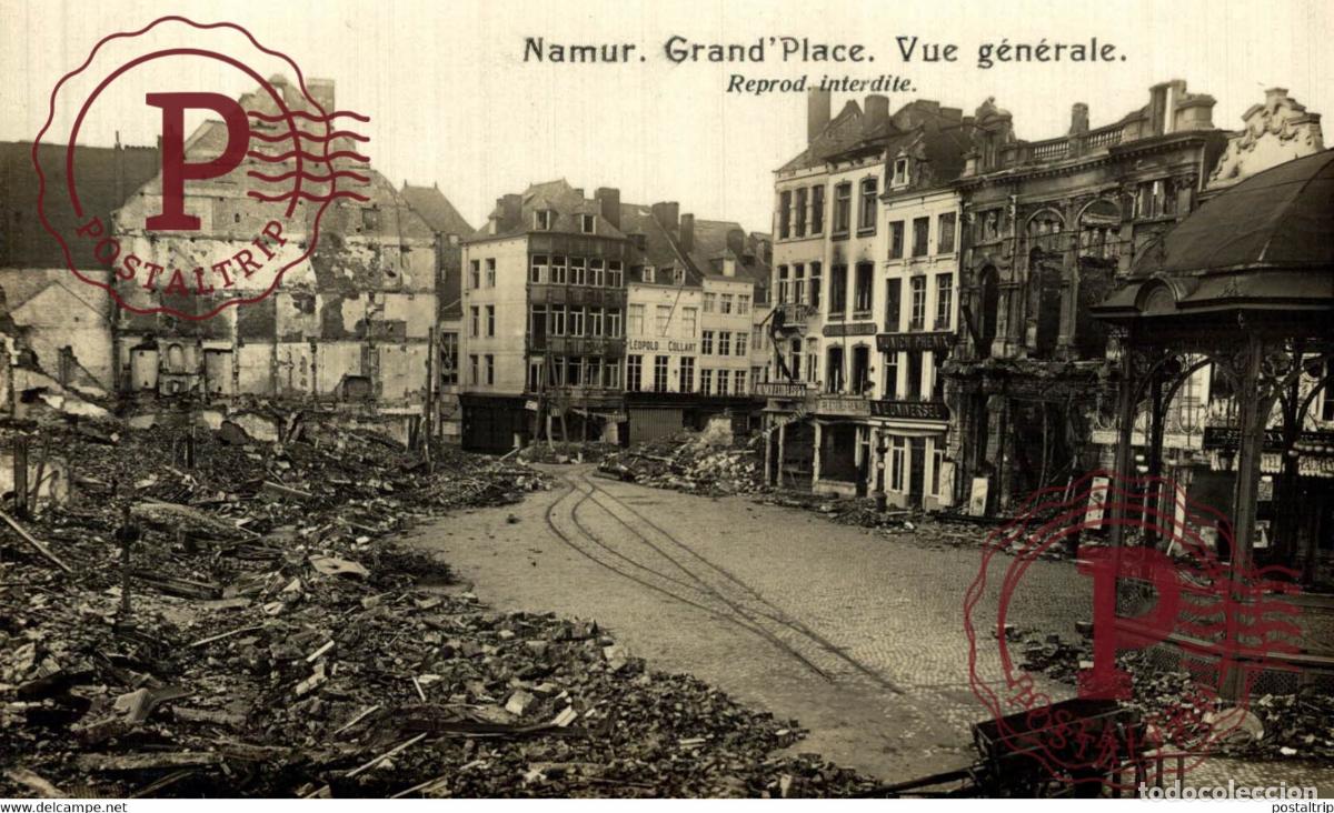 Postales: NAMUR GRAN PLACE VUE G&Eacute;N&Eacute;RALE MILITARY MILITAIRE MILIT&Auml;R