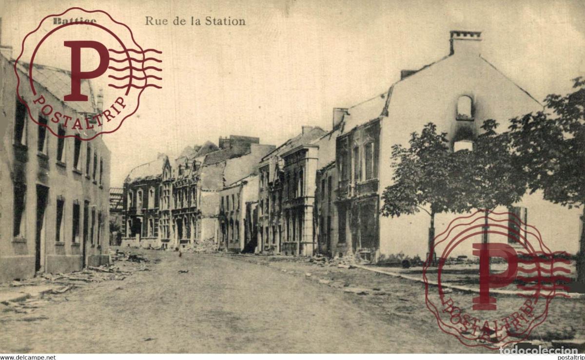 Postales: BATTICE RUE DE LA STATION Belgica Belgique MILITARY MILITAIRE MILIT&Auml;R
