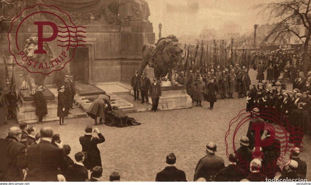 Postales: LA DERNI&Egrave;RE HEURE AU PIED DE LA COLONNE DU CONGR&Egrave;S. LE ROI CONF&Egrave;RE &Aacute; LANONYME... Belgica Belgique