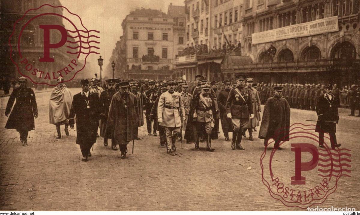 Postales: LA DERNI&Egrave;RE HEURE DES D&Eacute;L&Eacute;GATIONS NOMBREUSES DOFFICIERS ALLI&Eacute;S.. SOLDAT INCONNU Belgica Belgique