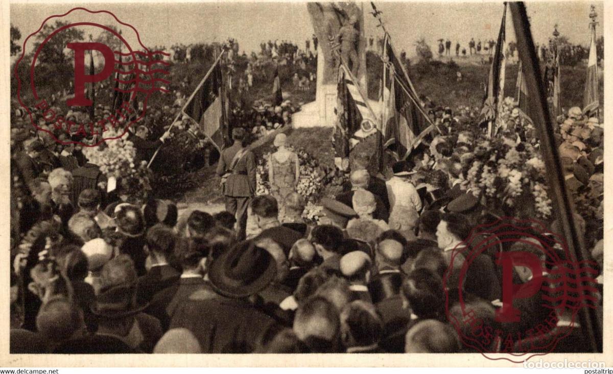 Postales: INAGURATION DU M&Eacute;MORIAL DES FUSILL&Eacute;S AU CAMP DE CASTEAU 8 JUILLET 1928 Belgica Belgique MILITAIRE MI