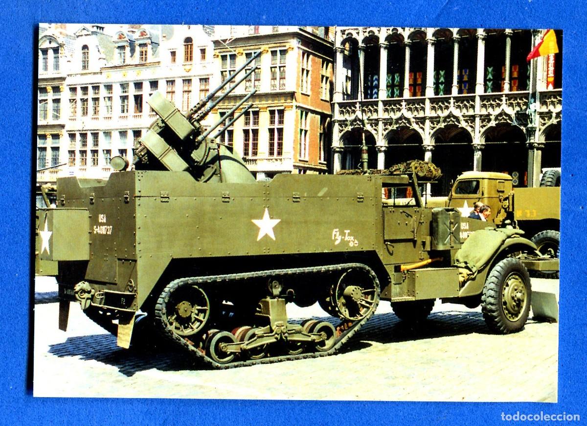 Postais: POSTAL SIN CIRCULAR VEHICULO MILITAR HALF-TRACK M16 USA 1944 N&ordm;8 EDITA LEAGE GRAPHIC