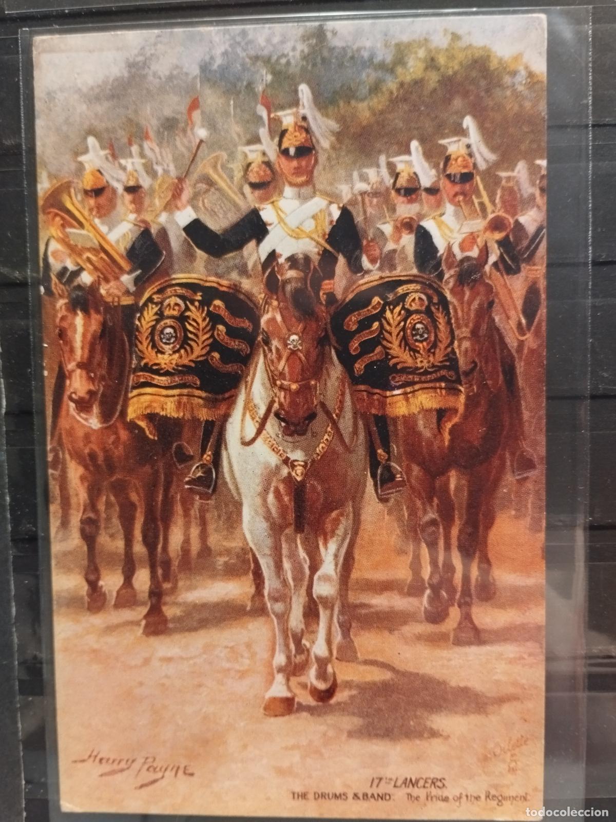 Postales: POSTAL. MILITAR. UNIFORMES MILITARES. BANDA DE MUSICA DEL 17 REGIMIENTO DE LANCEROS.