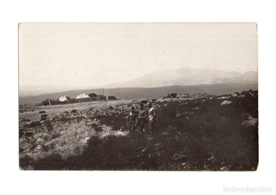 Postales: GUERRA DEL RIF.- CHA&Iacute;RA (XAUEN). ANOTACI&Oacute;N SOBRE UN AEROPLANO A 300 METROS DE DICHA POSICI&Oacute;N. 1922.