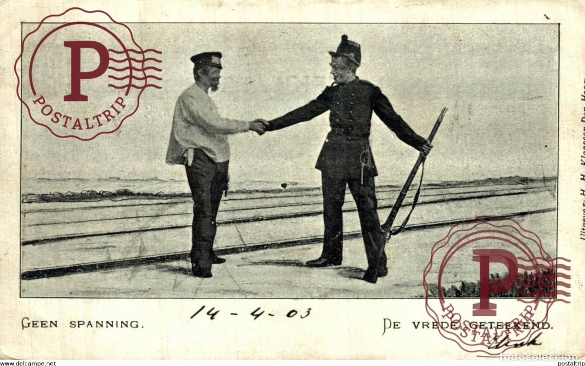 Cartes Postales: GEEN SPANNING, DE VREDE GETEEKEND. MILITAIRE MILIT&Auml;R MILITARY