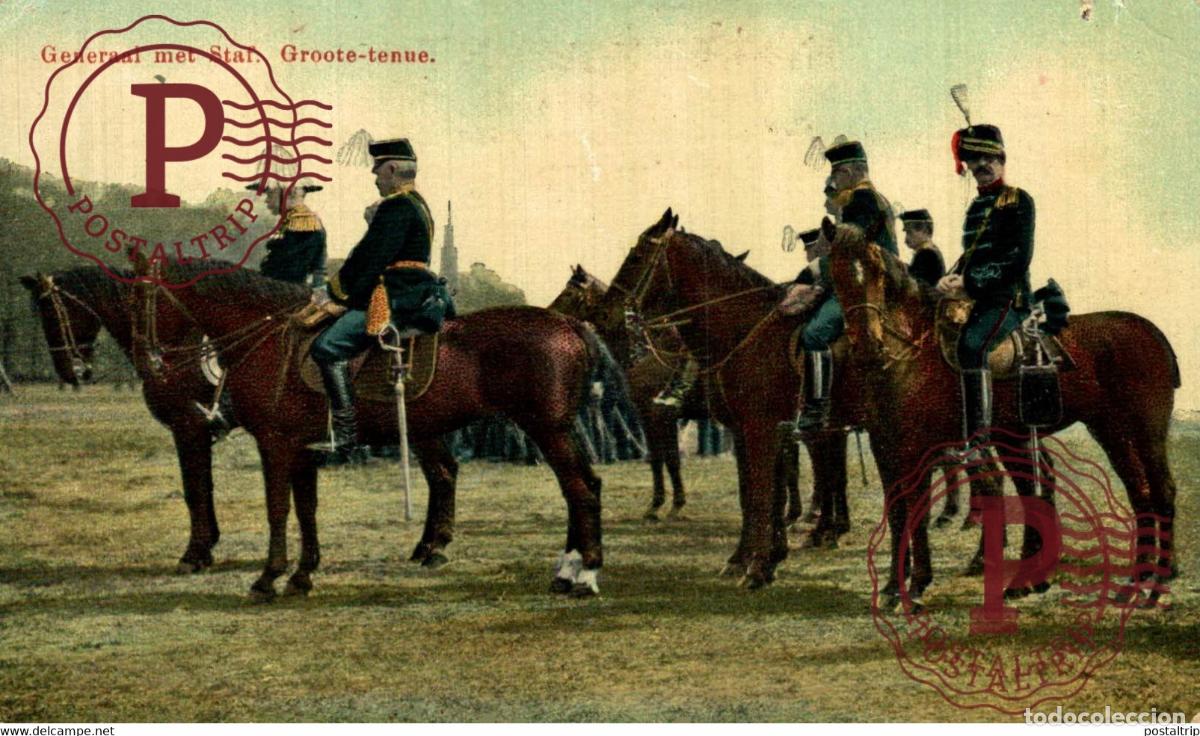 Cartes Postales: GENERAAL MET STAF, GROOTE TENUE MILITAIRE MILIT&Auml;R MILITARY