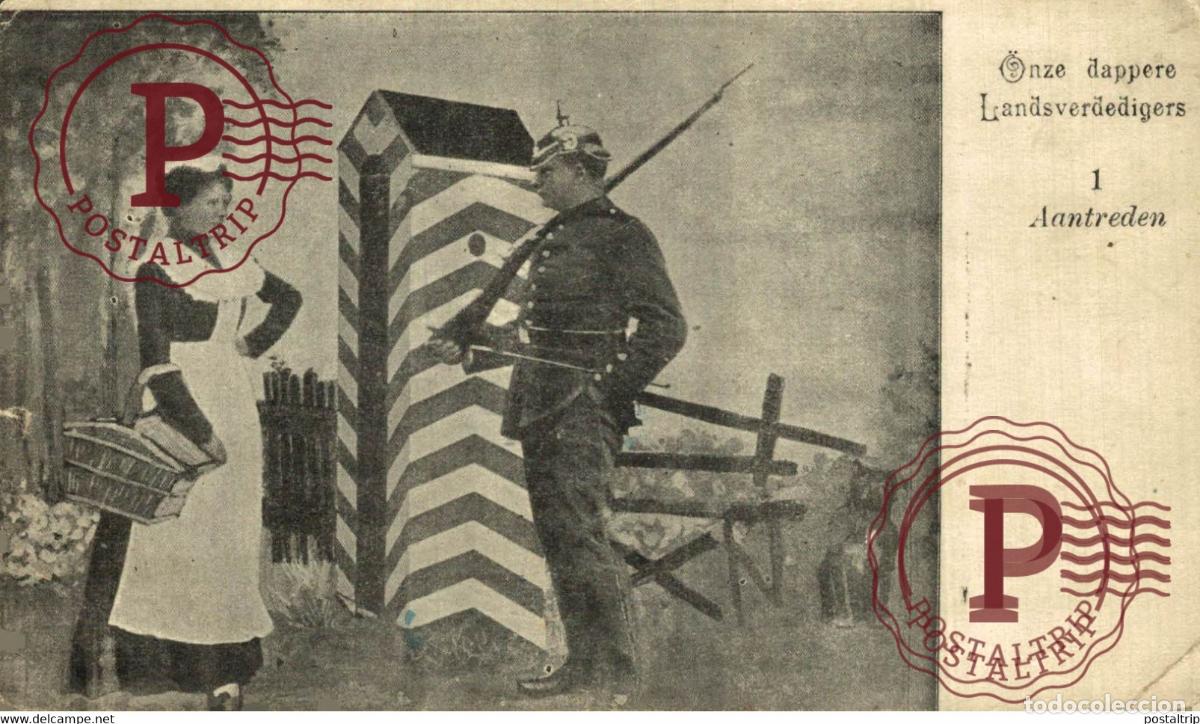Cartes Postales: AANTREDEN. &Ouml;NZE DAPPERE LANDSVERDEDIGERS. MILITAIRE MILIT&Auml;R MILITARY