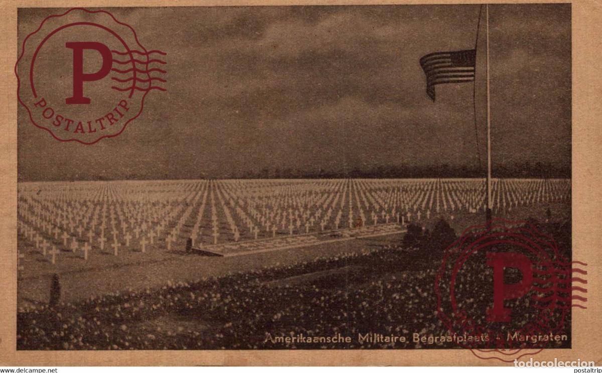 Cartes Postales: AMERIKAANSCHE MILITAIRE, BEGRAAFPLAATS, MARGRATEN. MILITAIRE MILIT&Auml;R MILITARY