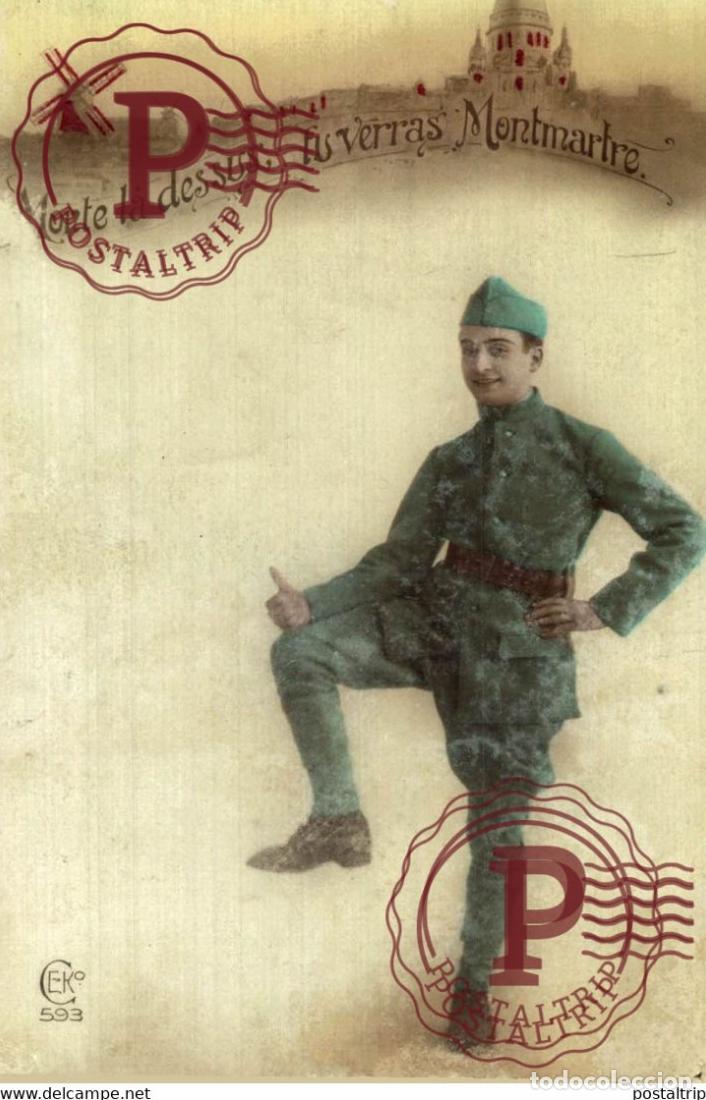 Cartes Postales: MONTE L&Acirc; DESSUS FU VERRAS MONTMARTRE MILITAIRE MILIT&Auml;R MILITARY