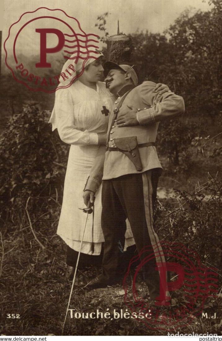Cartes Postales: TOUCH&Eacute; BL&Eacute;SS&Eacute; MILITAIRE MILIT&Auml;R MILITARY