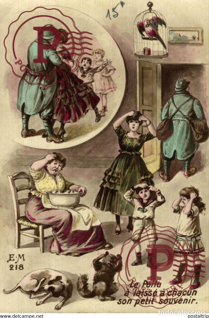 Cartes Postales: LE POILU &Agrave; LAISS&Eacute; &Agrave; CHACUN SON PETIT SOUVENIR MILITAIRE MILIT&Auml;R MILITARY