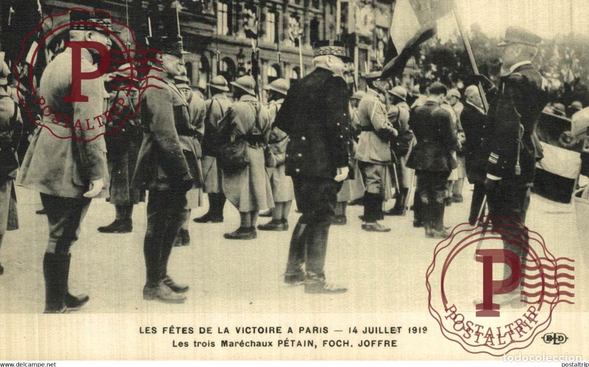 Postais: LES FETES DE LA VICTOIER A PARIS 14 JUILLET 1919 MILITAIRE MILIT&Auml;R MILITARY
