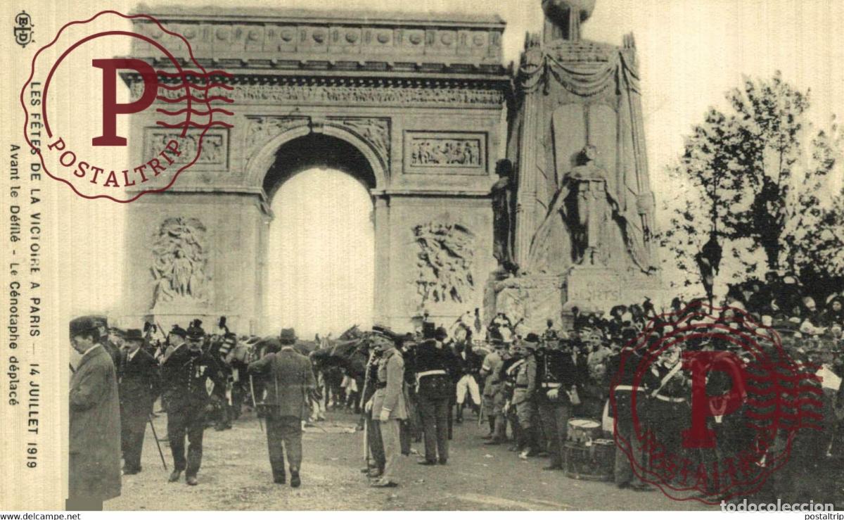 Postais: LES FETES DE LA VICTOIER A PARIS 14 JUILLET 1919 AVANT LE D&Eacute;FILE MILITAIRE MILIT&Auml;R MILITARY